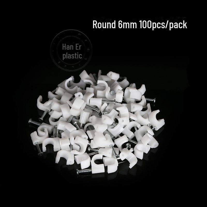6mm U-Shaped Cable Clips for Wire Management