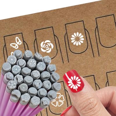 30Pcs Nail Art Stamp Pen Set Precise Stamping Pen for DIY Nail