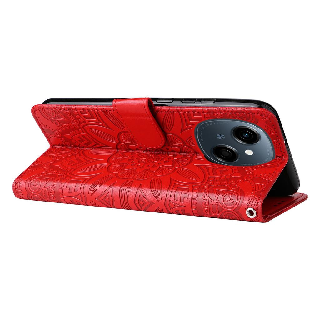 Leather Case for TECNO Spark Go 2025/Spark Go 1/Pop 9 4G Sunflower Imprint Wallet Phone Cover
