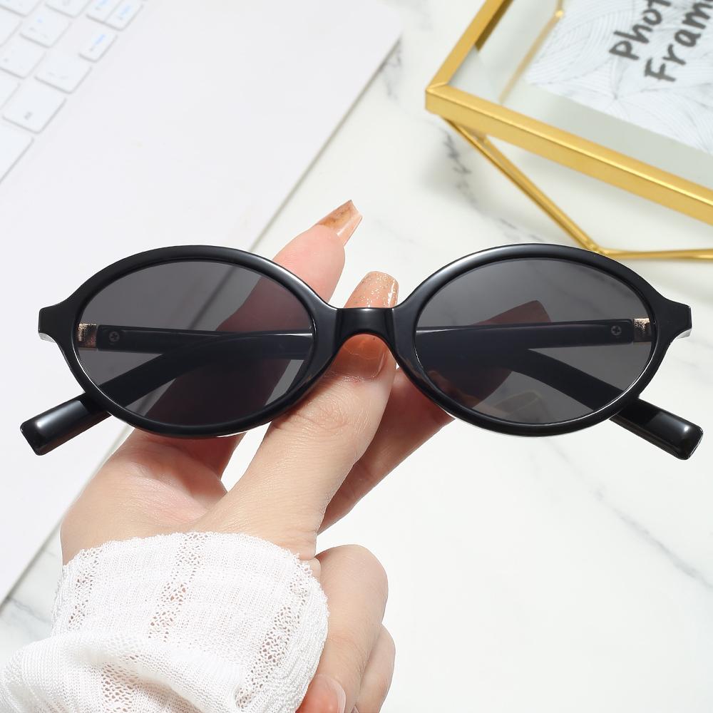 2025 New Arrival Retro Tortoiseshell Oval Frame Sunglasses Small UV400 Eyeglasses Fashion Shades elliptical sunglasses&PC