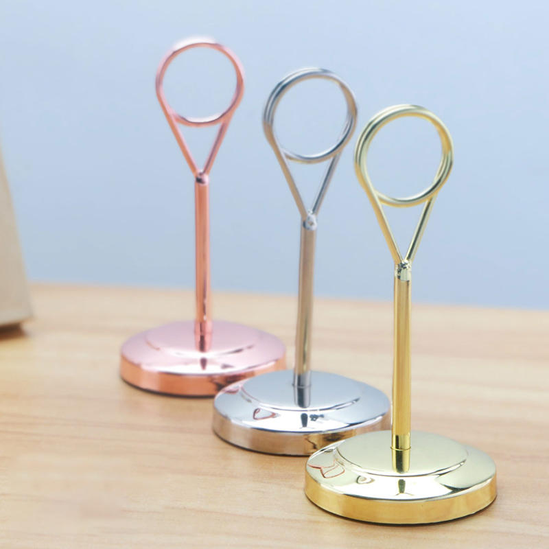 Round Shape Metal Card Holders Table Number Holders Photo Stands Memo Clip Wedding Birthday Party Supplies Note Clamp Stand