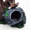 Retro Wine Barrel Shape Resin Fish Tank Ornaments Aquarium Landscape Ornament Aquarium Decorations Home Craft Fish Tank Statue
