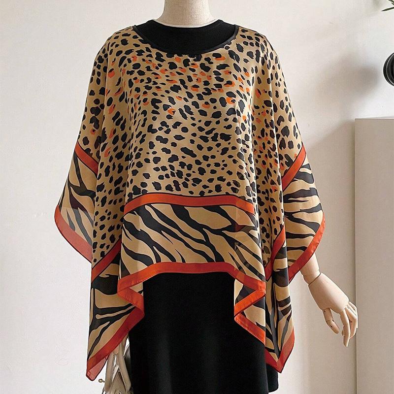 Shawls Summer Beach Sexy Women Fashion Print Chiffon Smock Bikini Cover Up Loose Blouse Sunscreen Comfortable Poncho Hot