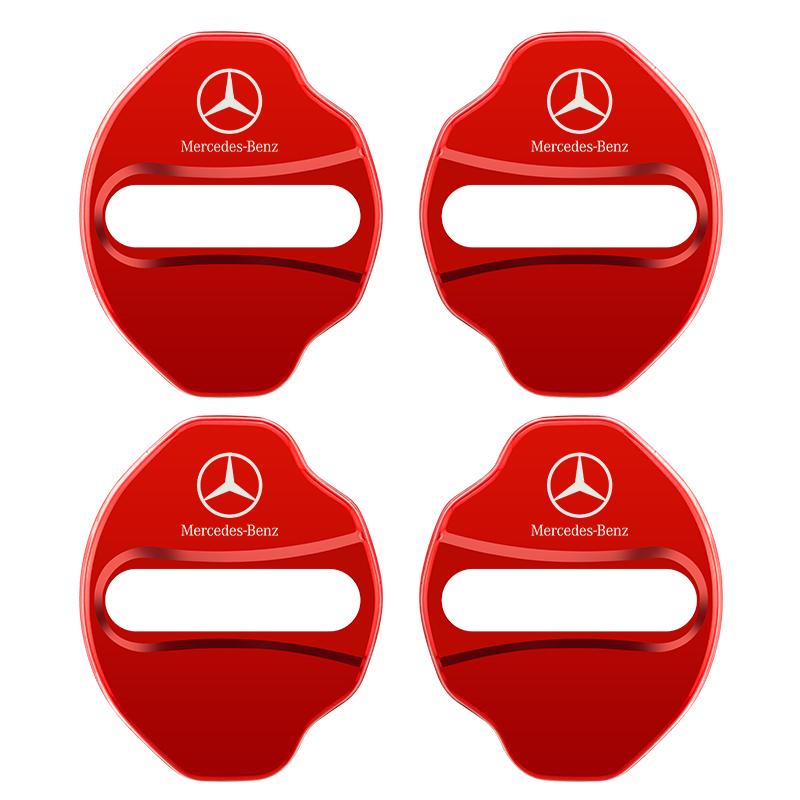 CSB1 4PCS Car Door Lock cover Protect Buckle Cover Latch Stop Anti Rust Car Ornaments for Mercedes Benz AMG W205 W247 W176 W212 W213