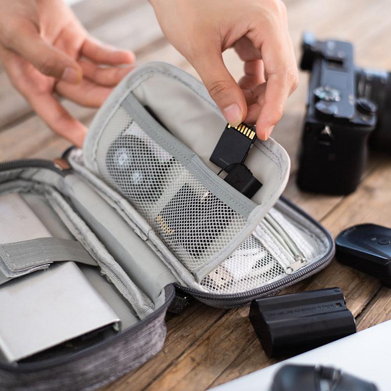 Portable Cable Organizer Bag Travel Cable Bag Gadget Organizer Bag Power Bank Pouch Bag USB Cable Storage Bag For Charger Wire