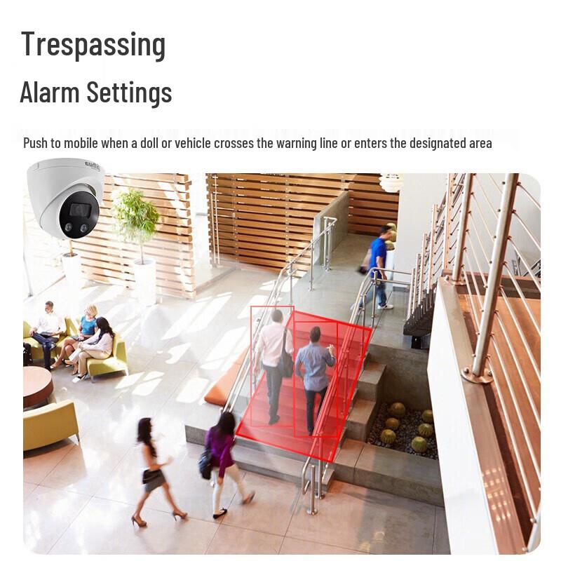 Dahua 4MP Network PoE Dome Camera with Audio Monitoring CN Plug (adapter Included)