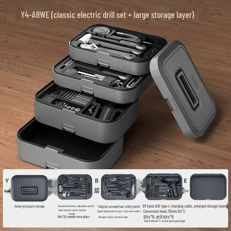Green Forest Multifunctional Tool Set: Complete Household Hardware Repair Kit