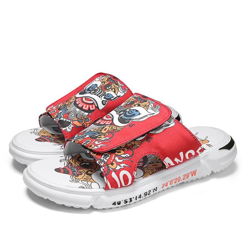 

Модные мужские повседневные сандалии, шлепанцы 39-44 44 красный