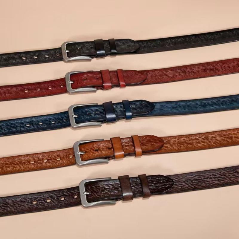 Pure Cowhide Retro Tree Paste Leather Belt Men's Casual Cowhide Belt Men's