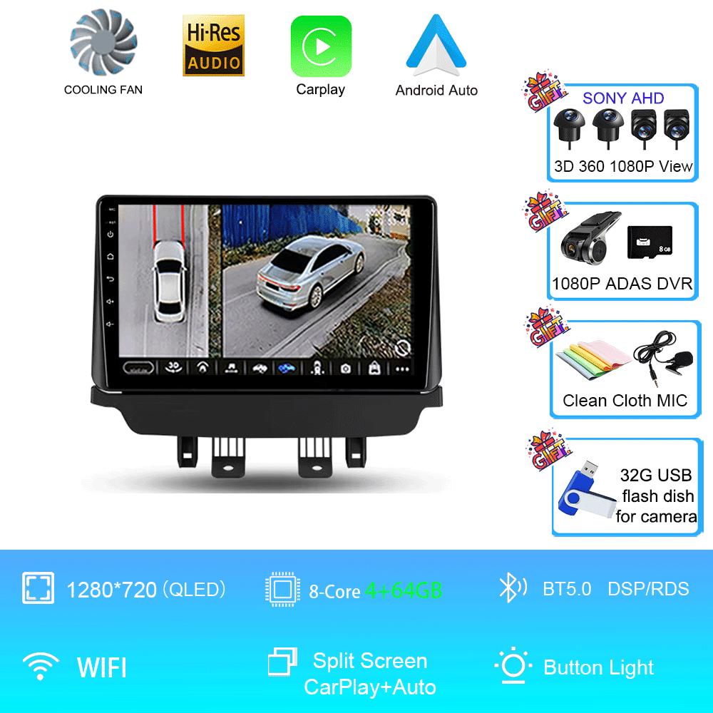 Car Radio Android 14 Auto For Mazda CX-3 CX3 Mazda 2 DK 2014 - 2021 Carplay Stereo Multimedia Player GPS Navigation 2din WIFI+4G