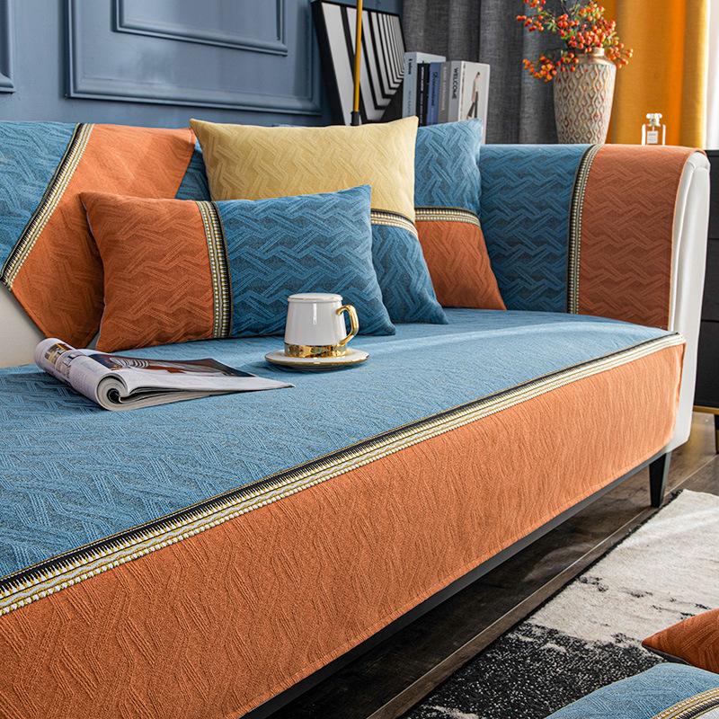 Jacquard Chenille Sofa Cover Simple Modern Non-Slip Sofa Cushion Four Seasons Universal Affordable Luxury Style Cushion Cover Cloth