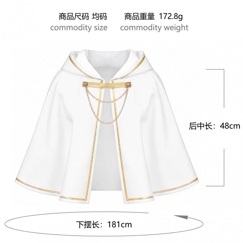 Halloween Gothic Hooded Robe Costume With Chain Detail Medieval Wizard Priest Cosplay Outfit Party