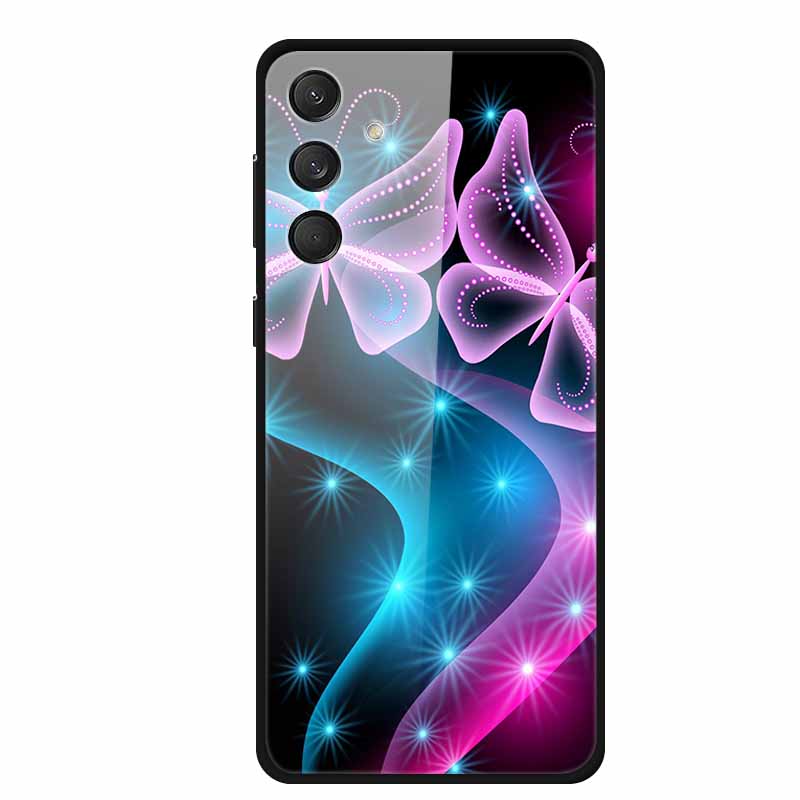 Tempered Glass Phone Cases for Samsung A16 Cases Space Print Hard Back Covers for Samsung Galaxy A16 4G 5G Shells Coque A16 2024
