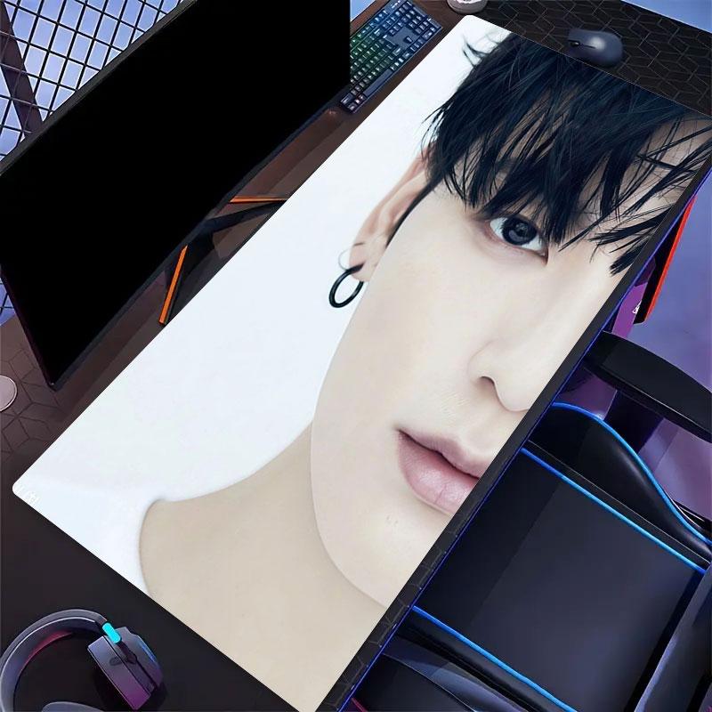 Cute Jungkook Mouse Pad, Large Gaming Desk Mat, Non-slip XXL Mousepad for Laptop & Tablet, Mini PC Playmat with Stitched Edges