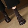 Krazing Pot Microfiber Winter Round Toe Modern Platform Size 33 Boots Size 43 Women Fashion Flock Elastic Ankle Boots