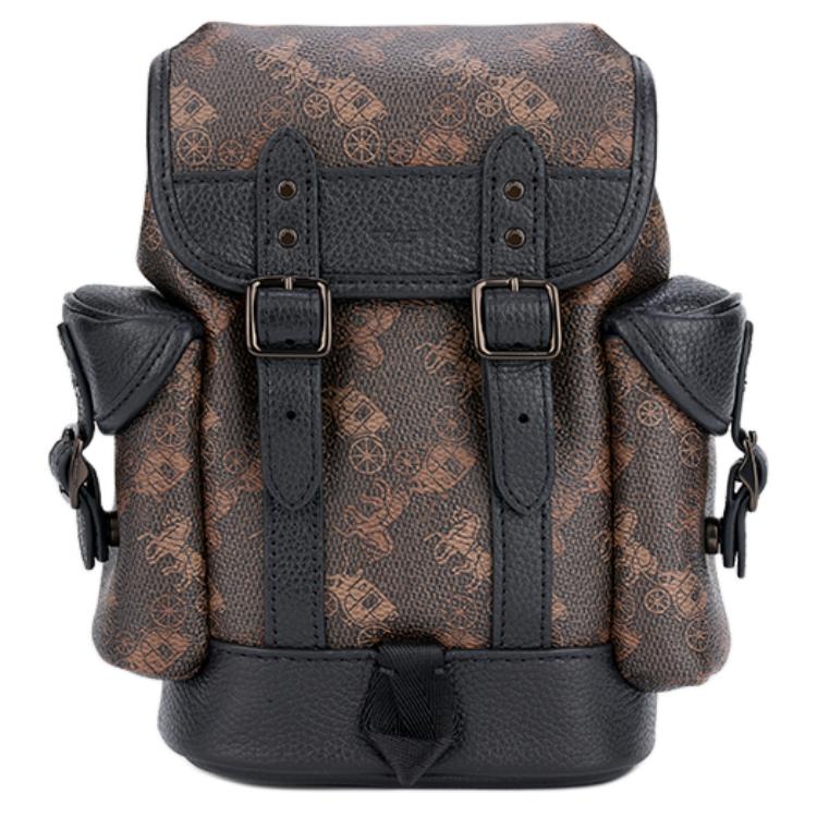 

Coach Hitch 13 Classic Logo Carriage Pattern Print Mini Backpack Men Backpack Charcoal CE507-A7U Basic Set (Bag+Dust Bag)