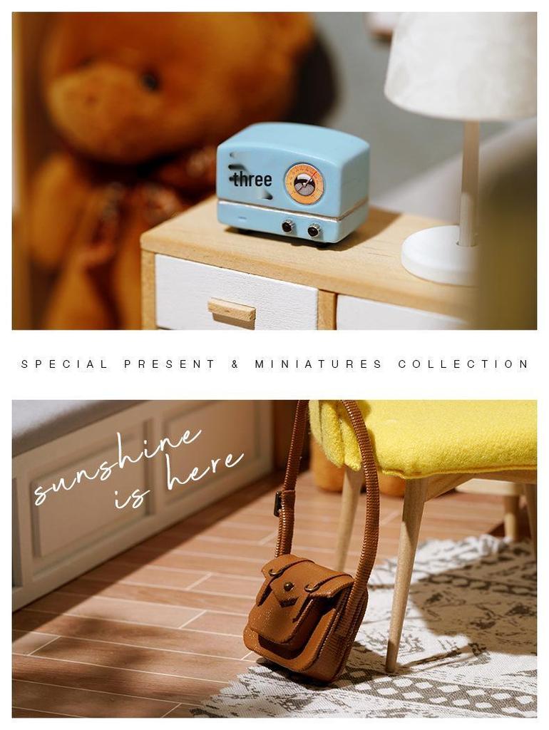 Sunny Study DIY Miniature Wooden Model - Creative Handmade Gift for Girls' Birthdays