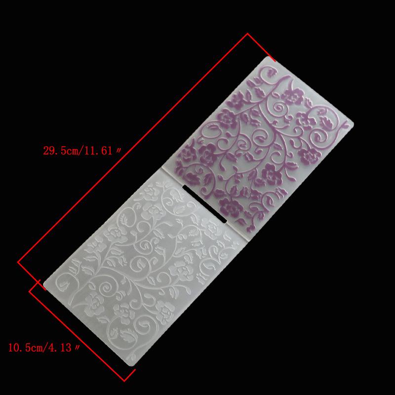 

12 Styles 3D Embossing Folder Transparent Embossing Plastic Plates Design For DIY Paper Cutting Dies Scrapbooking 10.5x14.5cm