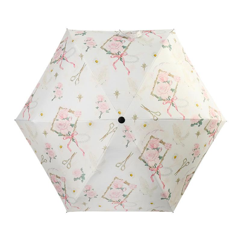 2025 50% off small gold hook digital vinyl sunscreen umbrella sun umbrella folding parasol