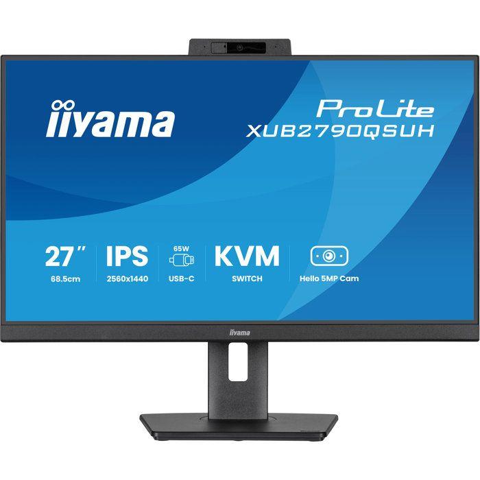 Ecran PC - IIYAMA - 27 - QHD - Dalle IPS - 100Hz - 0,4ms - Pied ajustable en hauteur - Prolite XUB2790QSUH-B2