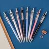 Student Mechanical Pencil 0.5/0.7mm Lead Anti-Break Buffer Design Easy Refill Clip Writing Pen Metal Body Primary School Student Mechanical Pencil