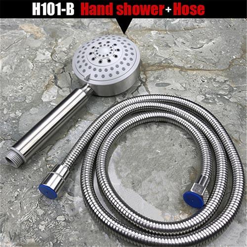 Bathroom Brushed Water-saving Hand Shower Head Stainless Steel 5 Function Hand-held Shower Head Bathroom Shower Accessories