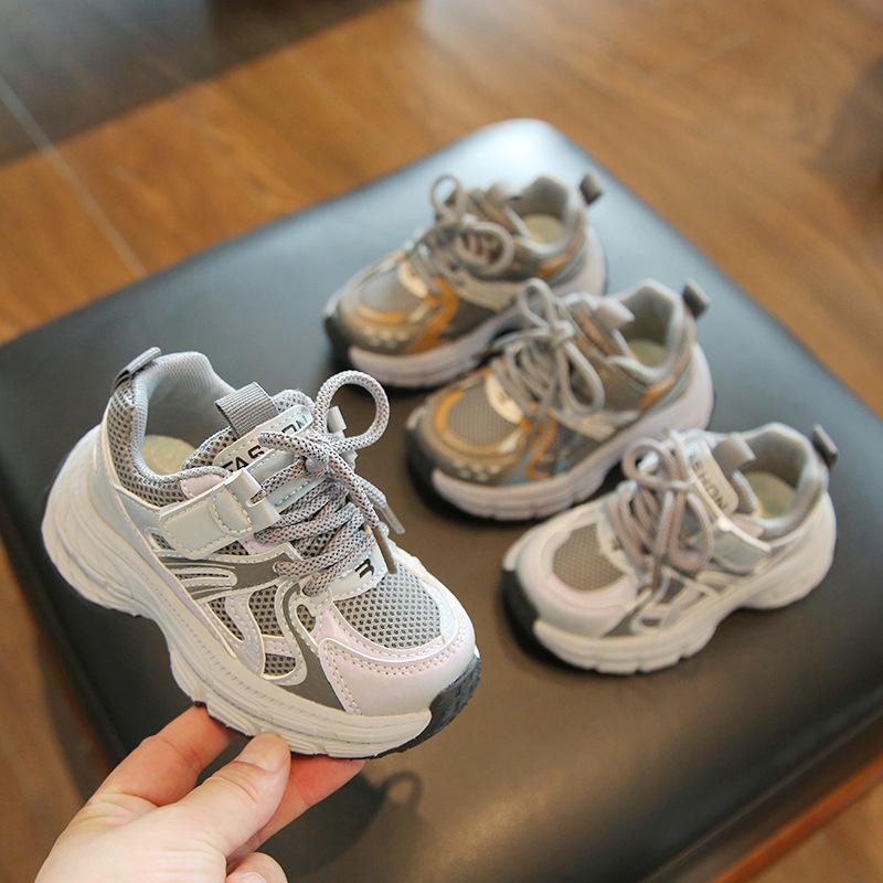 Fashion Girls' Shoes Spring New Children Sports Shoes Soft Soled Boys' Shoe Simple Mesh Shoes Anti Slip Girls Casual Shoe
