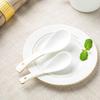 Gold Rim Ceramic Soup Spoons (10-Pack)
