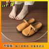 2025 new square head bag head half slippers women's summer wear with skirt single shoes French flat sandals
