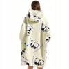 Kocobluza Urocza Panda Oversize Ciepła Bluza Koc Kocyk Z Kapturem Zimowa