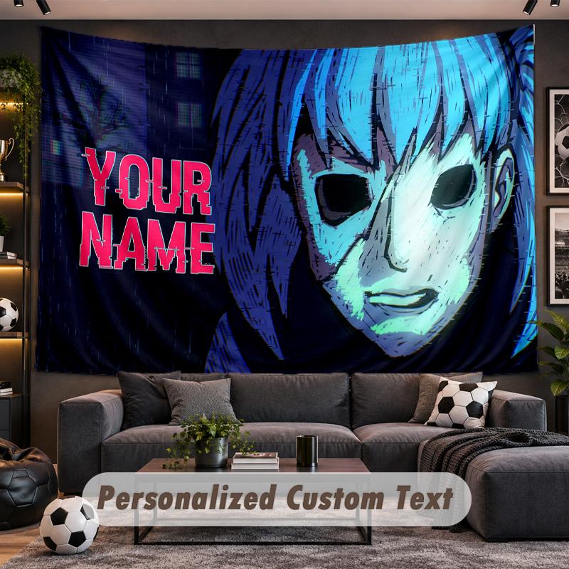 Sally Face Personalized Tapestry Support Custom Name, Wall Art Home Decoration