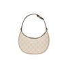 Gucci GG Supreme Logo Chain Canvas Half Moon Bag Women Handbags Beige White 726843-FAA4G-9897