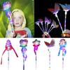Light Led Up Sticks Toy Christmas Tree Pentagram Princess Flash Wand Prop Party