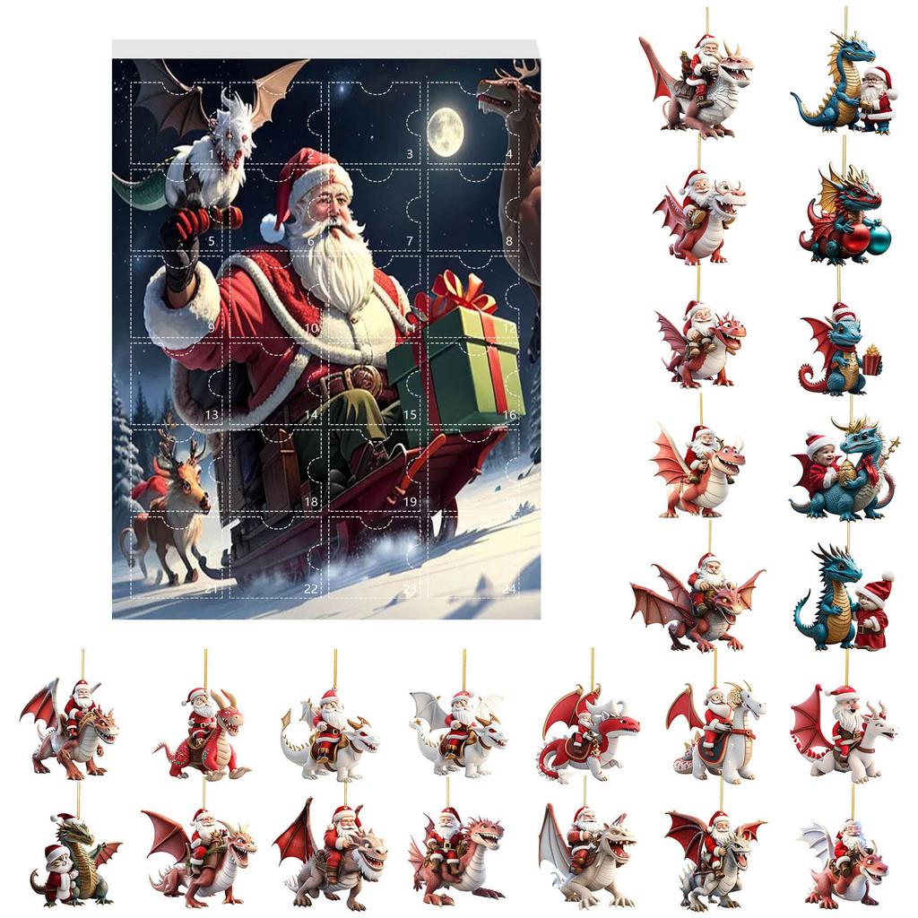 Christmas Tree Decorations Series With Acrylic Dinosaur Hangings For Party And Celebration