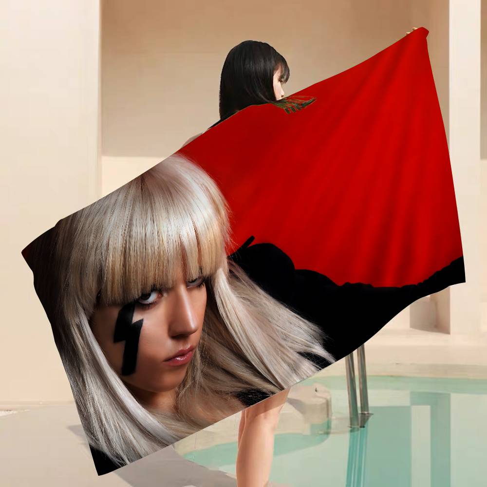 Singer L-Lady G-Gaga Big Microfiber Beach Towels Quick Dry Towel Sand Beach Towels Pool Towel For Travel Swim Pool Yoga