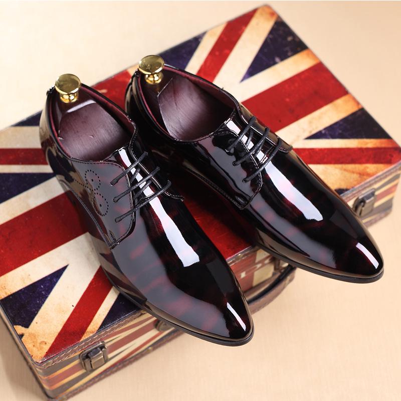 Fashion Newly Men's Patent Leather Oxford Shoes Shoes Zapatos De Hombre Men Formal Shoes Pointed Toe Business Wedding Cvb567