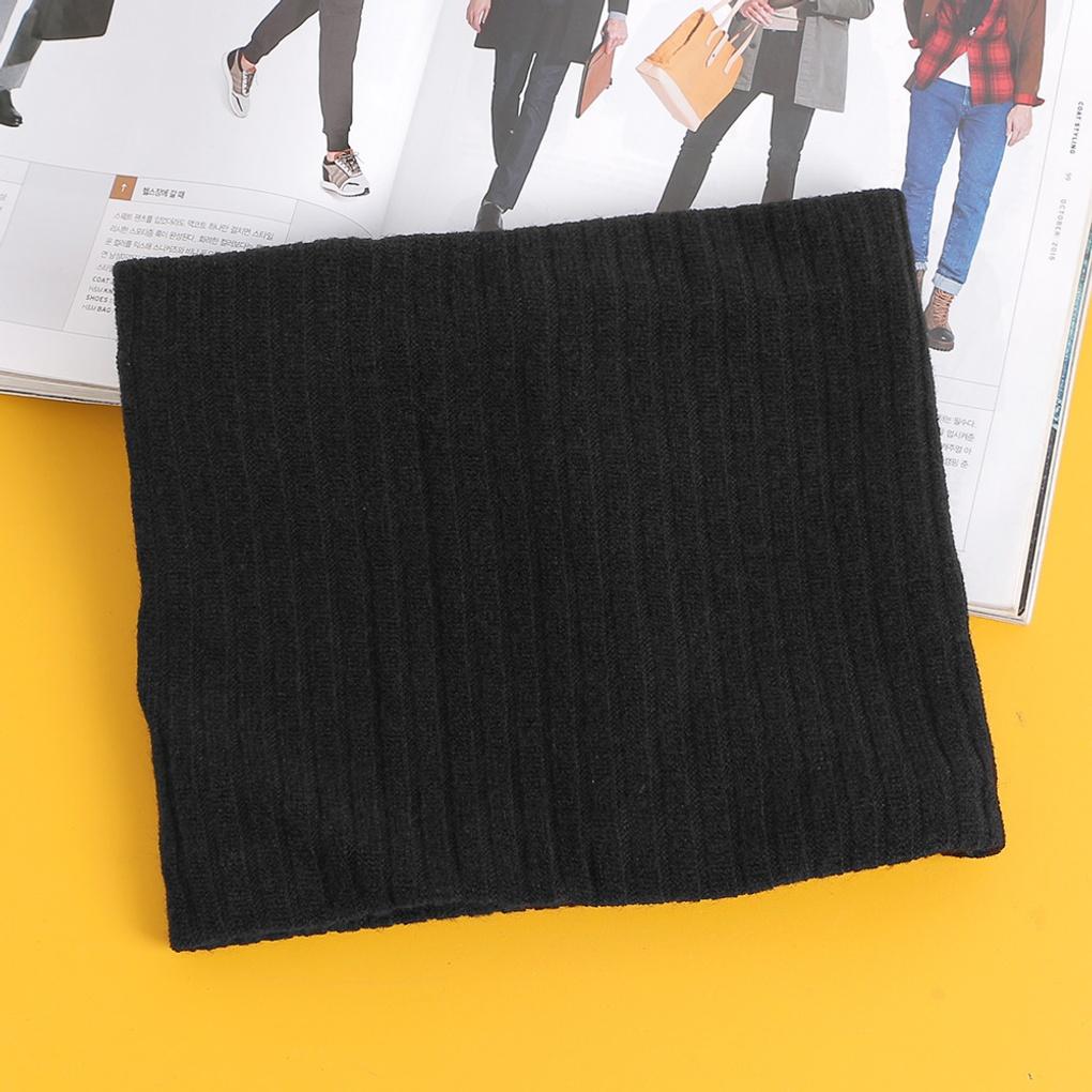 Winter Cold Weather Gear Neck Warmer Muffler Black Knit Scarf