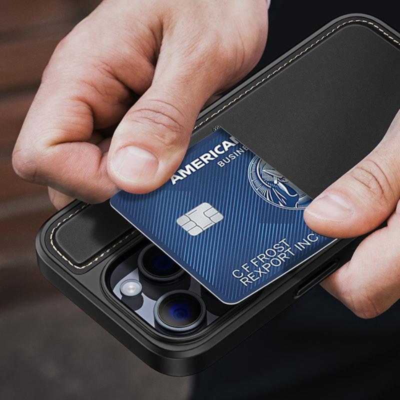 Suitable for IPhone16Pro Case MagSafe Magnetic Plug-in Card 14/13 Stand Apple 15 Case