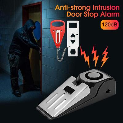 Přenosný alarm pro zastavení dveří, cestovní hotelový zámek dveří, hlasitý zvuk 120 dB, napájený z baterie, snadná instalace, alarm se zastavením dveří