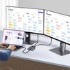 USB zu Dual DisplayPort Konvertierungsadapter USB C zu Displayport Dual Monitor DisplayPort Splitter 3 Bildschirm Adapter Unterstützt Modus Verbindet 2 Monitore