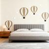 9Pcs/Set Hot Air Balloon Wall Decoration Farmhouse Rustic Wooden Balloon Star Wall Art Self-adhesive Home Office Living Room Wall Hanging Ornament