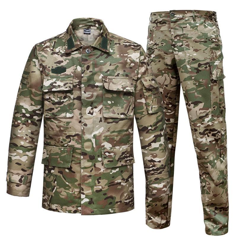 Unisex Camouflage Suit Set: Durable, Breathable Military Training and Outdoor Work Uniform