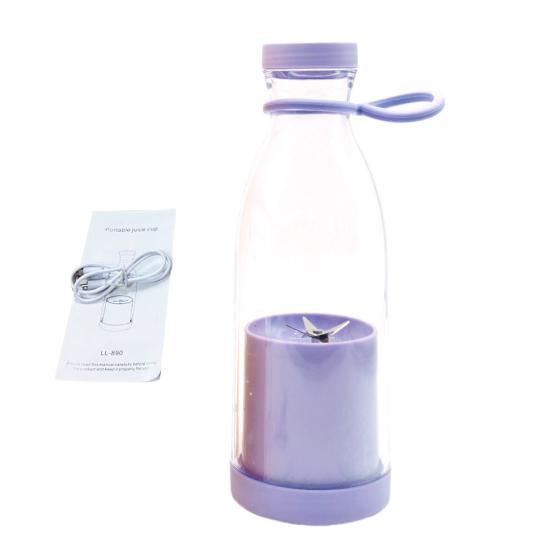 Portable Electric Juicer Cup Large Capacity Household Juice Cup with Removable Cutter Head Leak-Proof Lid Powerful Mini Blender for Home