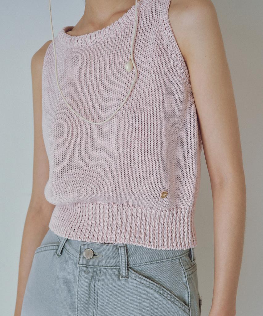 Yulago Paper Boatneck Knit Sleeveless