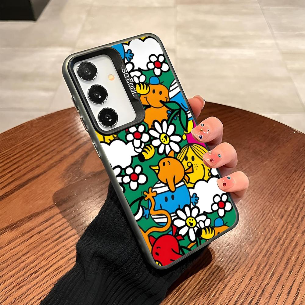 Mr Men L-little Miss Phone Case For Samsung Galaxy S25 S24 S23 S22 S21 S20 Note20 Ultra Plus Fe colored silver Cover