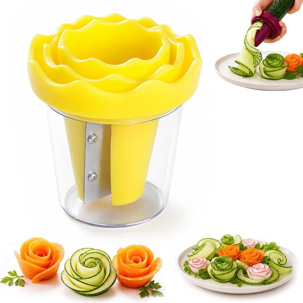 Upgraded Design Rose Flower Carving Tool Manual Operation Fruit Slicer  Vegetable Garnish