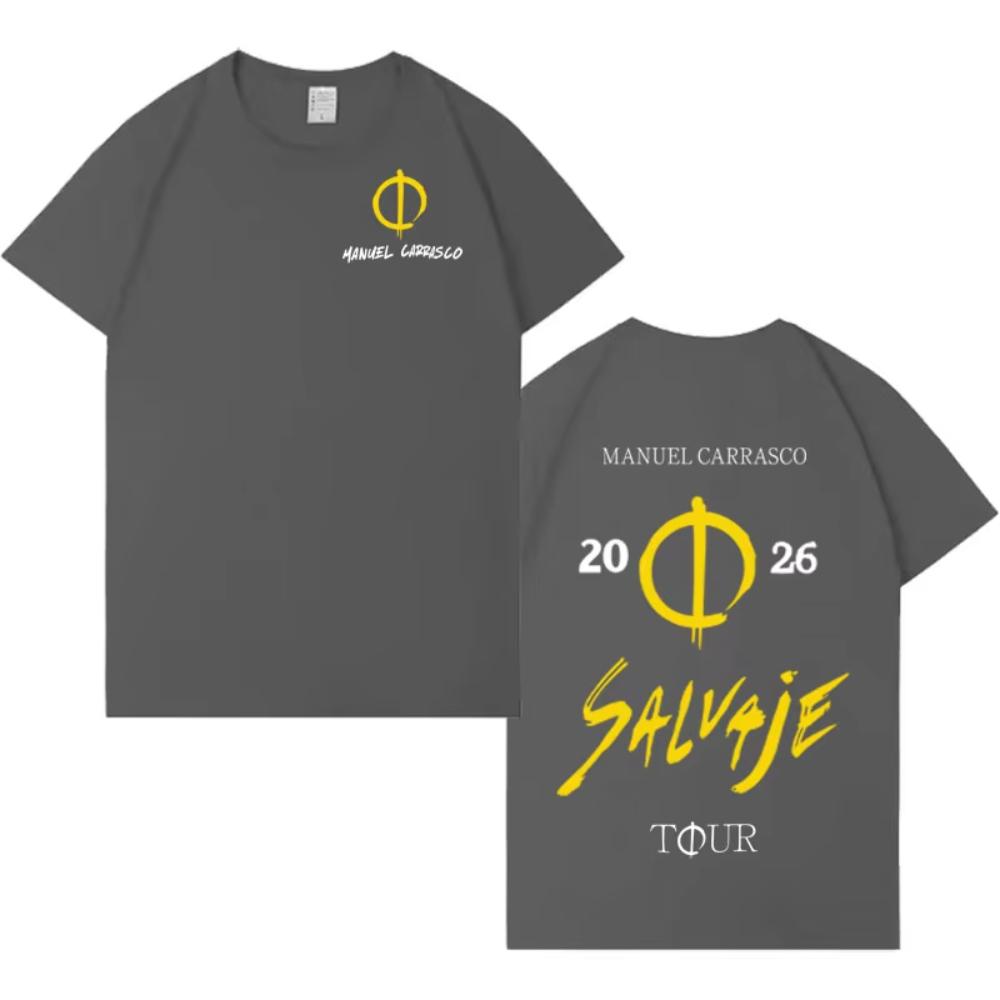 Rapper Unisexuel Carrasco Salvaje Album Tour  T Shirts Fashion High Quality Cotton T Shirts Unisex Women Streetwear Comfort Tshirt