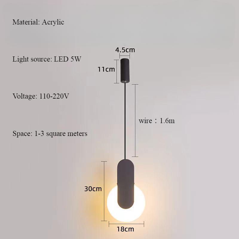 Modern Simple Acrylic Pendant Lamp Nordic Living Room Decoration Bedside Board Chandeliers Commercial Lighting Restaurant LED