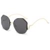 New Personality Trend Transparent Gradient Frameless Sunglasses UV400 UV Protection Beach Travel Driving Shades Eyeglasses