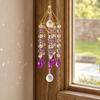 Faux Crystal Suncatcher Wind Chimes for Outside, Prisms Window Hanging Rainbow Maker for Garden Home Indoor Outdoor Decor